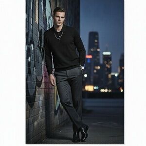 *30off3* NWOT. J. Ferrar Black Light Weight Sweater